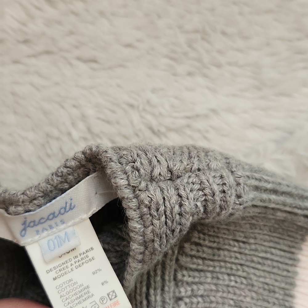 Jacadi Paris Grey & Soft Pink Knit 3 Piece Set - Picture 12 of 15